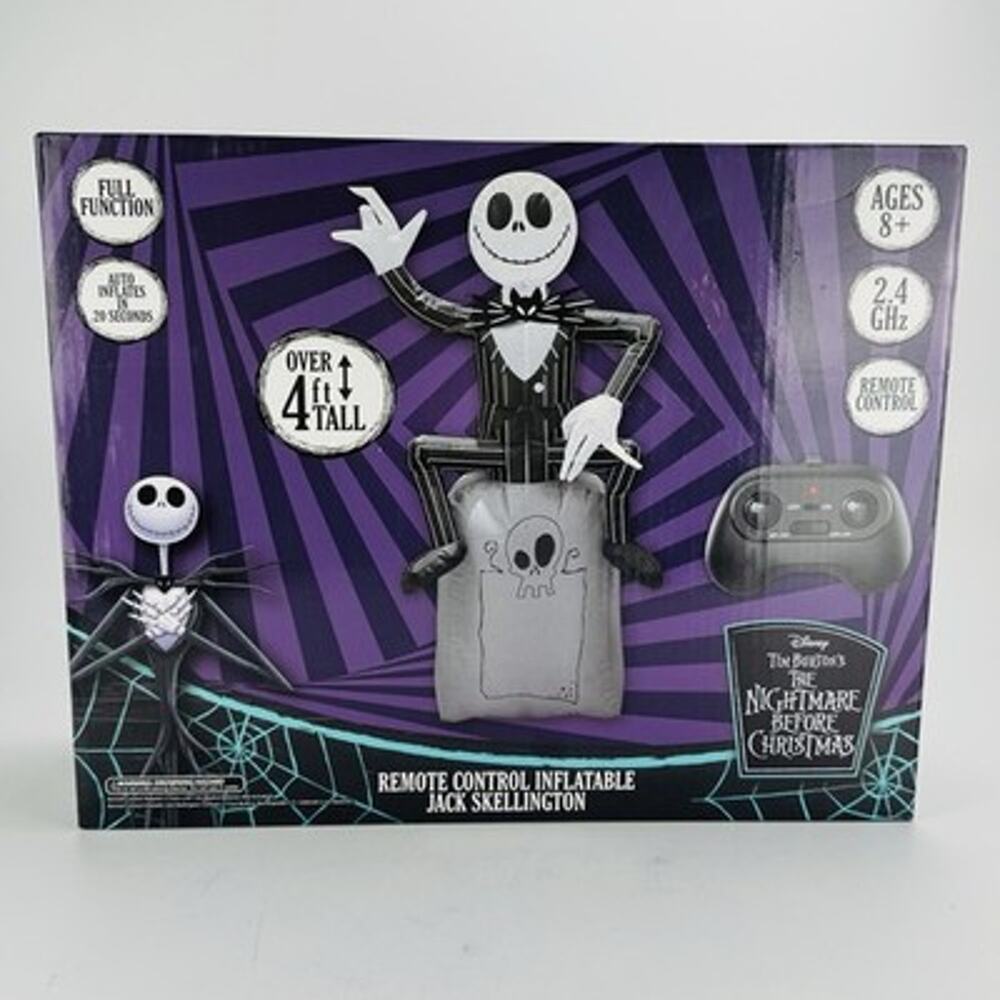 Disney Nightmare Before Christmas RC Inflatable Jack Skellington 4 Ft NIB
